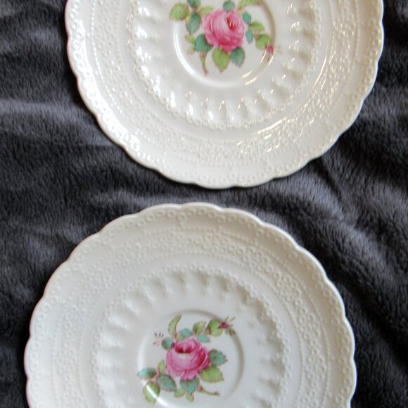 Set of 2 Spode's Jewel Copeland Billingsley Rose Round Dinner Plate - Picture 1 of 5
